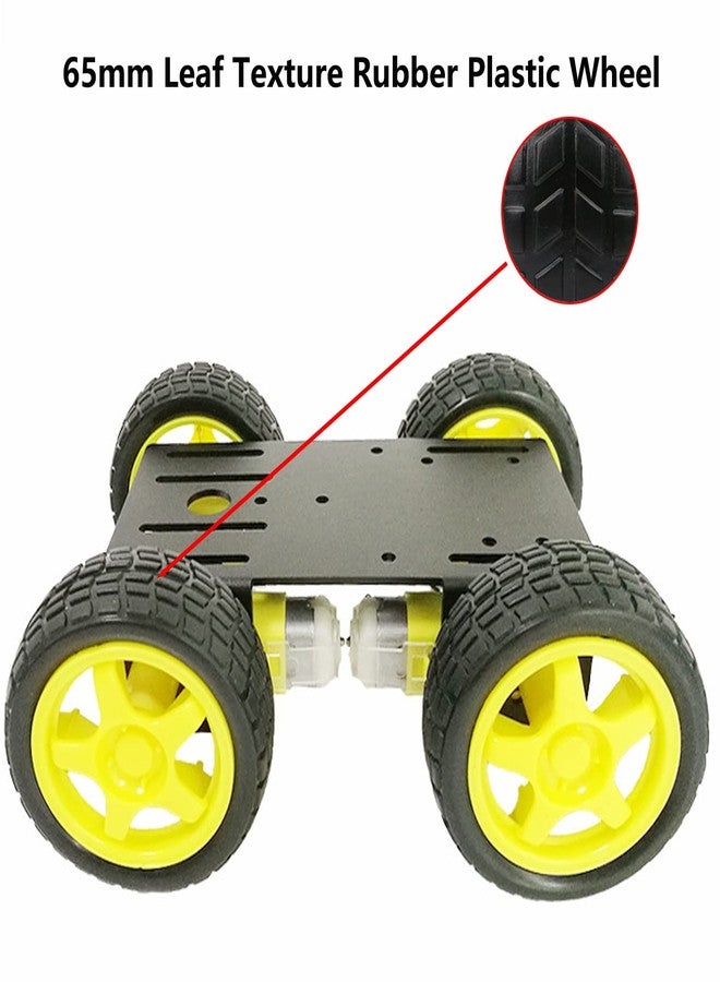 SmaringWing Professional 4WD Robot Smart Car Chassis Kit C101 with Speed Encoder TT Motor, Metal Wheeled Robotic Model Sciences Experiment Platform for Arduino/Raspberry Pie/Microbit STEAM Competition - Image 4